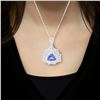 Image 5 : 5.07 ctw Tanzanite and 2.30 ctw Diamond 14K White Gold Pendant