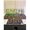 Image 1 : Collection of 7 Vintage License Plates