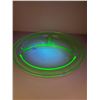 Image 1 : 10" Uranium Glass Platter Plate
