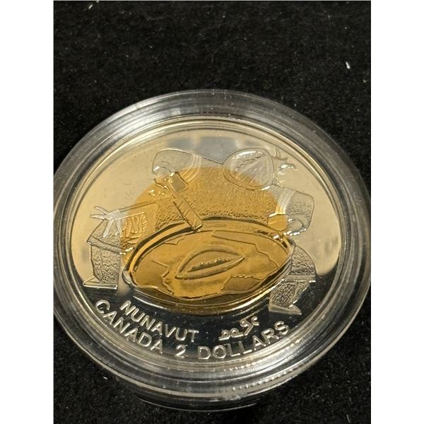 1999 Canadian Mint Sterling Silver & Gold $2 Coin