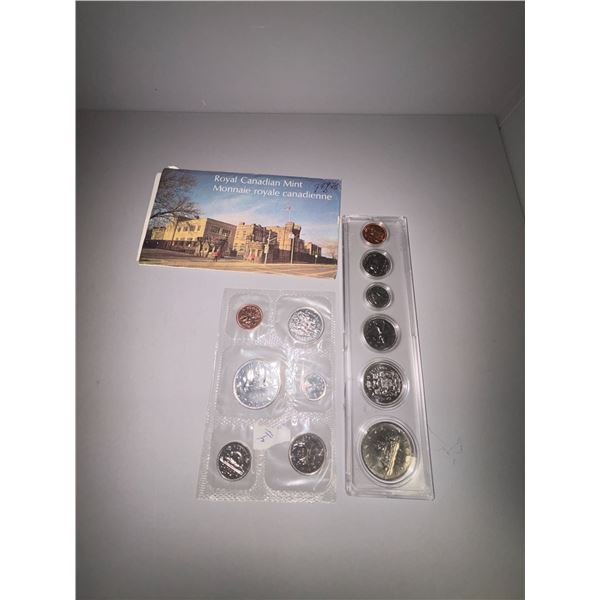 2 Canadian Mint 1975 Coin Sets