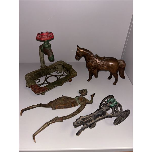 Collection of Antique Cast Metal, Bronze, etc...