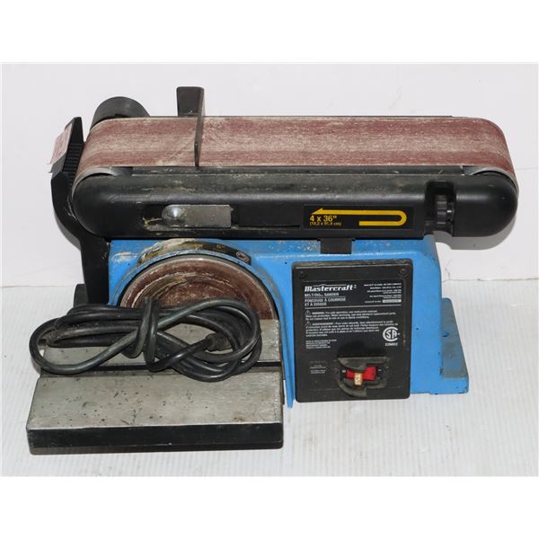MASTERCRAFT BENCH MOUNT BELT/ DISC SANDER
