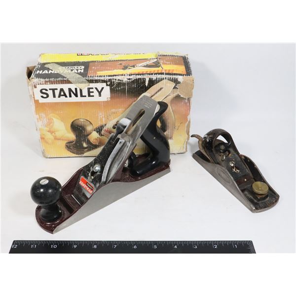 TWO STANLEY WOOD PLANES, ONE WITH ORIGINAL