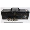 42  BLACK JOHN DEERE TOOL BOX WITH ASSORTED SOCKETS