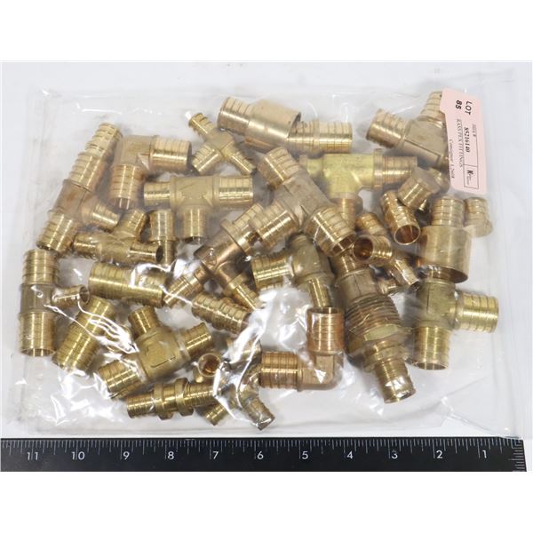 BAG OF BRASS PEX FITTINGS