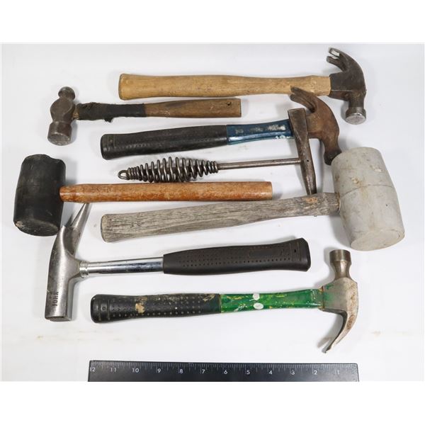 FLAT OF ASSORTED HAMMERS/ MALLETS