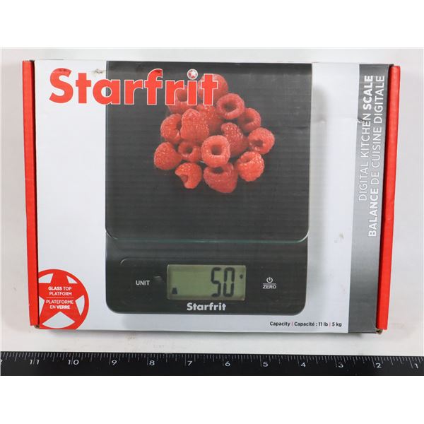 NEW STARFRIT GLASS TOP DIGITAL KITCHEN SCALE