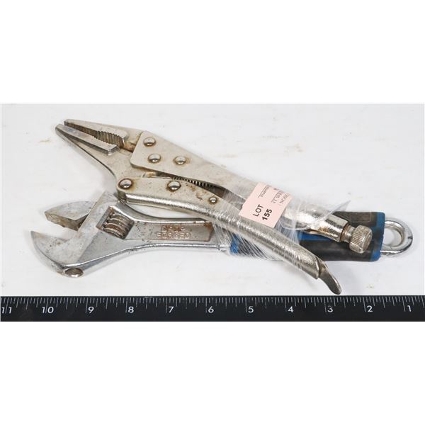 CRECENT WRENCH SOLD WITH NEEDLE NOSE LOCKING