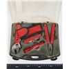 Image 1 : SMALL TOOL SET IN CASE, PLIERS, CRECENT WRENCH,