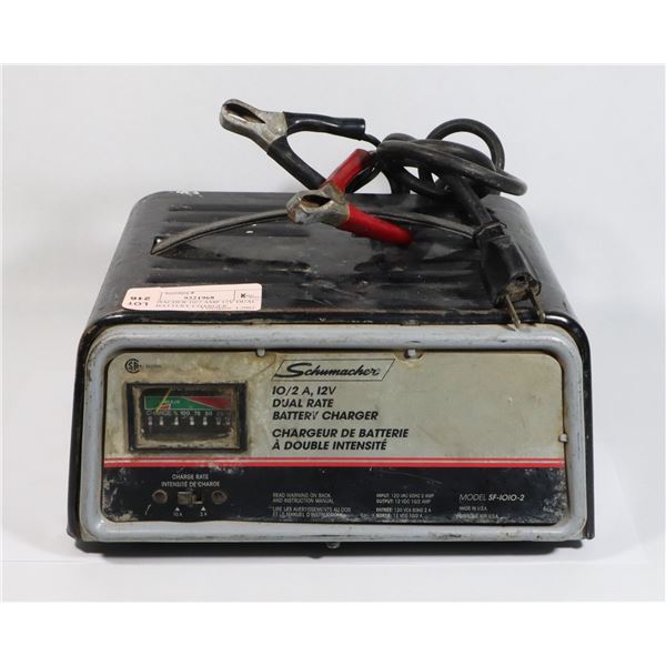 SCHUMACHER 10/2 AMP 12V DUAL RATE BATTERY CHARGER