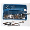 Image 1 : BLUE TOOL HOLDER FULL OF SOCKETS, RATCHETS,