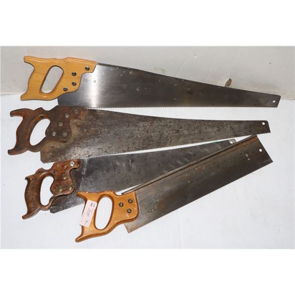 LOT OF 4 HAND SAWS