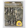 252  NEW 7PC SCREWDRIVER AND TAPE MEASURE SET
