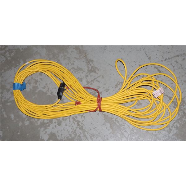 YELLOW EXTENSION CORD (APPROX 60')
