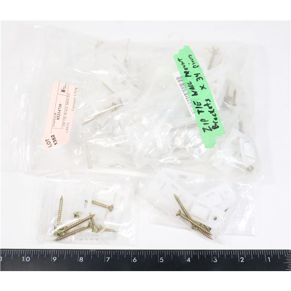 BAG OF ZIP TIE WALL MOUNT BRACKETS