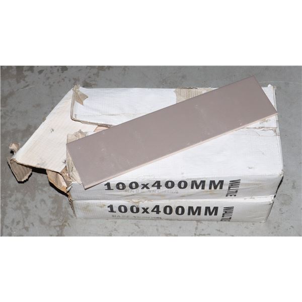 TWO CASES OF MATCHING WALL TILE 100X400MM