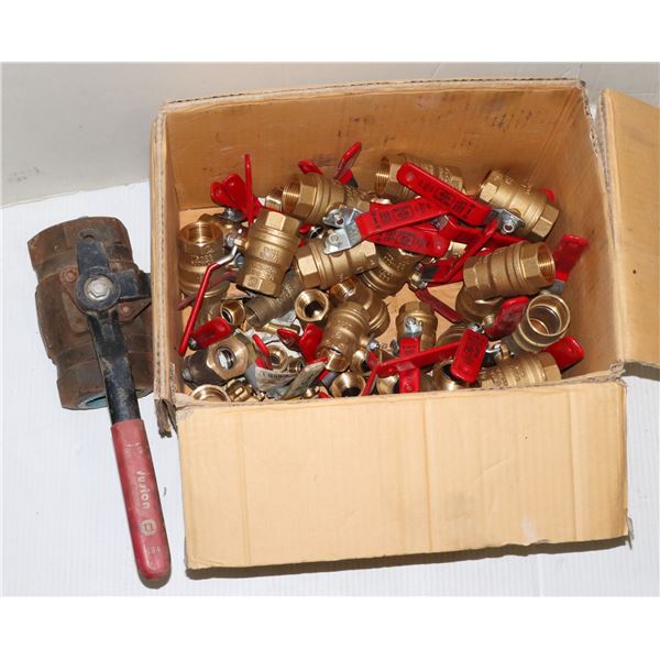 GIANT LOT OF VALVES, ONE TWO INCH, LOTS OF 1"