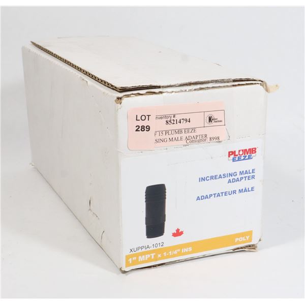 CASE OF 15 PLUMB EEZE INCREASING MALE ADAPTER
