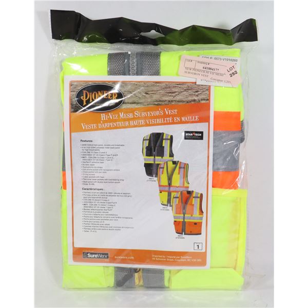 NEW PIONEER HI VIZ MESH SURVEYOR VEST
