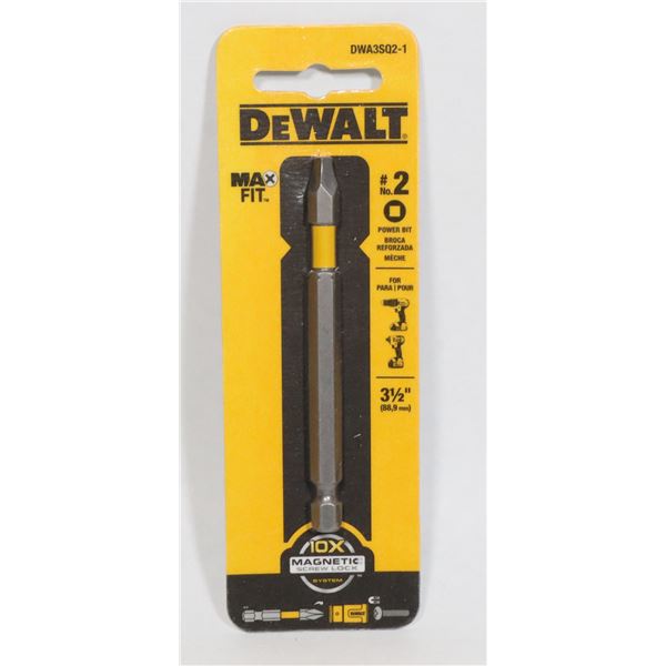 NEW DEWALT 3.5" #2 POWER BITS ROBERTSON