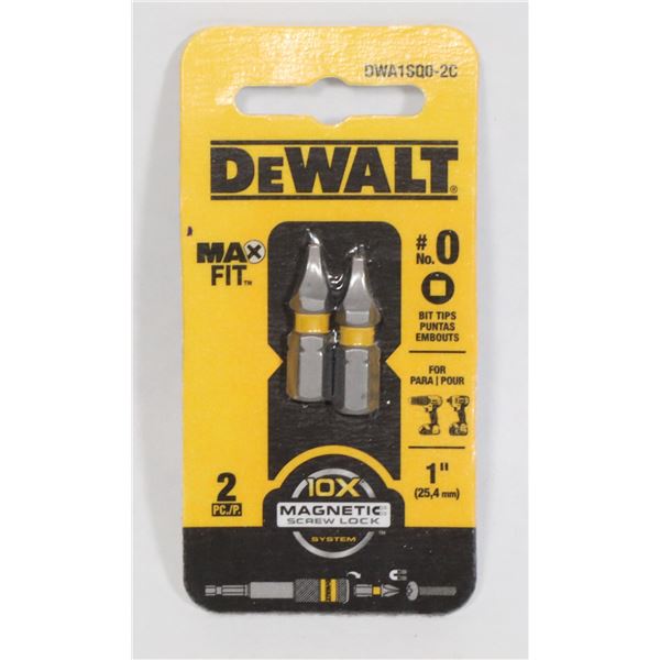 NEW DEWALT 1" #0 ROBERTSON BIT TIPS