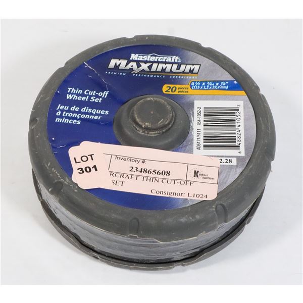 MASTERCRAFT THIN CUT-OFF WHEEL SET