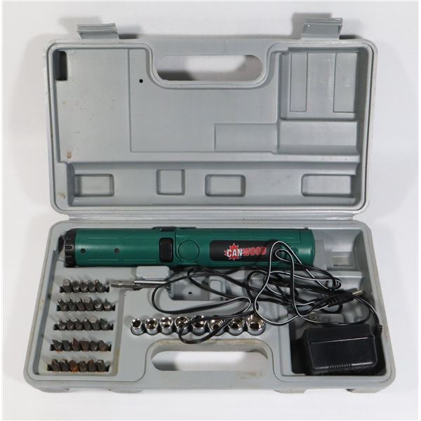 CANWOOD CORDLESS SCREWDRIVER KIT IN CASE WITH