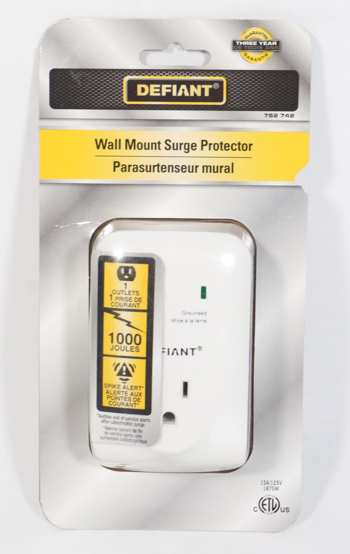 Defiant Device BRAND NEW DEFIANT WALL MOUNT SURGE PROTECTOR