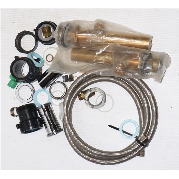 BUNDLE OF PLUMBING SUPPLIES, NEW DRAINS,