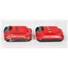 Image 1 : TWO CRAFTSMAN 20V LITHIUM ION BATTERIES