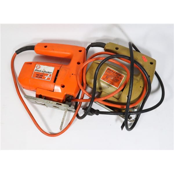 TWO BLACK & DECKER JIG SAWS