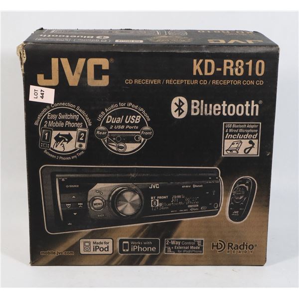 JVC KD-R810 BLUETOOTH CAR STEREO