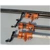 Image 1 : 3 PONY CLAMPS W/ 5 THREADED PIPES 1-30" 2-45" AND