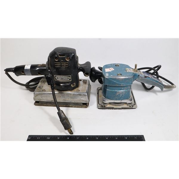 TWO OLDER MODEL SANDERS, CRAFTSMAN AND
