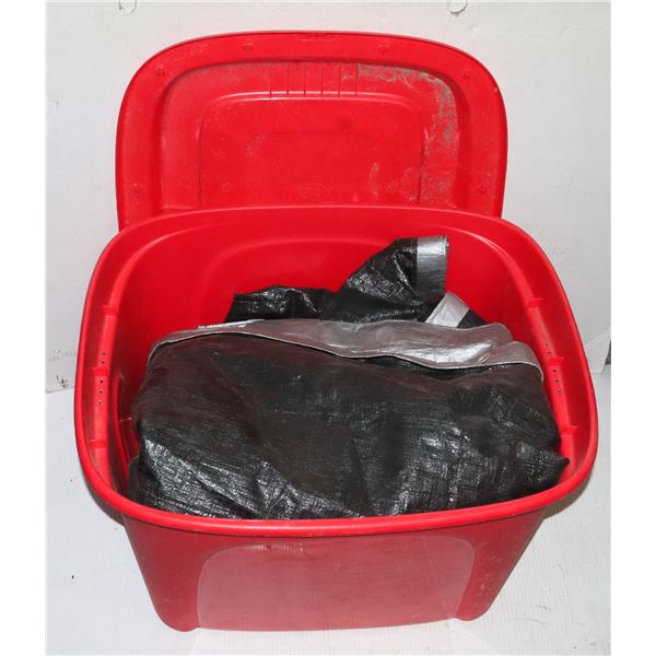 72L TOTE WITH LID, SOLD WITH TARP
