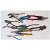 Image 1 : CONTAINER OF TIN SNIPS, PLIERS, AND MORE