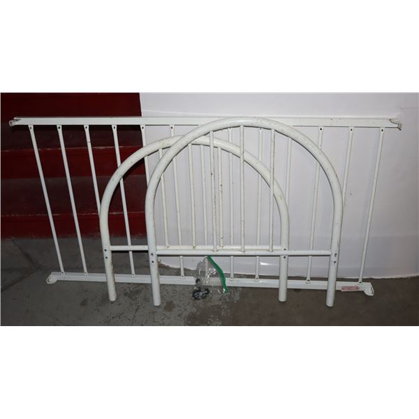 VINTAGE WHITE METAL BED FRAME, CRIB SIZE
