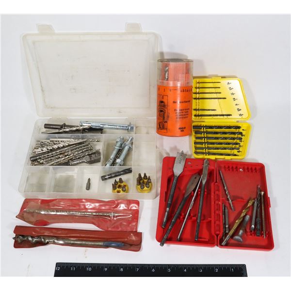FLAT OF ASSORTED DRILL BITS