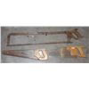 Image 1 : TWO HAND SAWS AND ONE VERY LARGE HACK SAW
