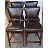 Image 1 : SET OF 4 DINING ROOM CHAIRS, FAUX LEATHER