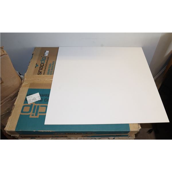 NEW BOX OF SNAP CLIP CEILING TILES