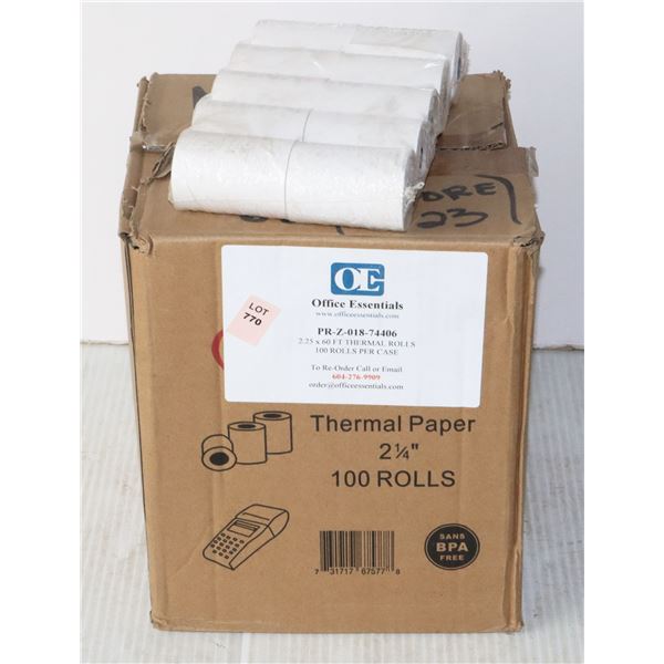 CASE + A FEW SPARE THERMAL PRINTER PAPER 2-1/4"
