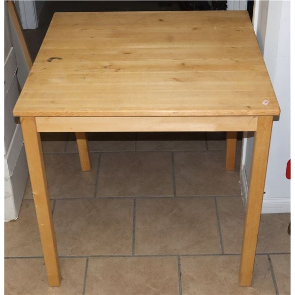 SMALL WOOD TABLE, SOME STAINS TO TOP