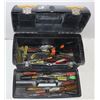 Image 1 : 19" TOOL BOX WITH CONTENTS. SCREWDRIVERS, AND MORE