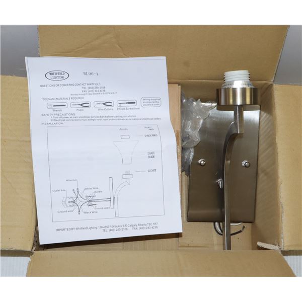 NEW WALL SCONCE LIGHT FIXTURE BY WHITFIELD