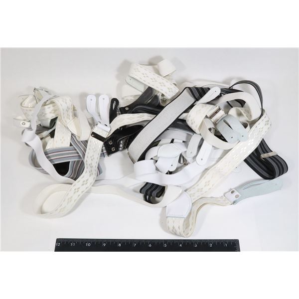 LOT OF SUSPENDERS ASSORTED COLORS