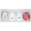 Image 2 : LOT OF 4 USED HARD HATS