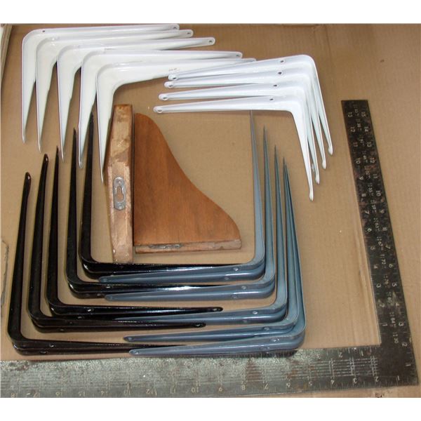 21 VARIOUS SHELF BRACKETS