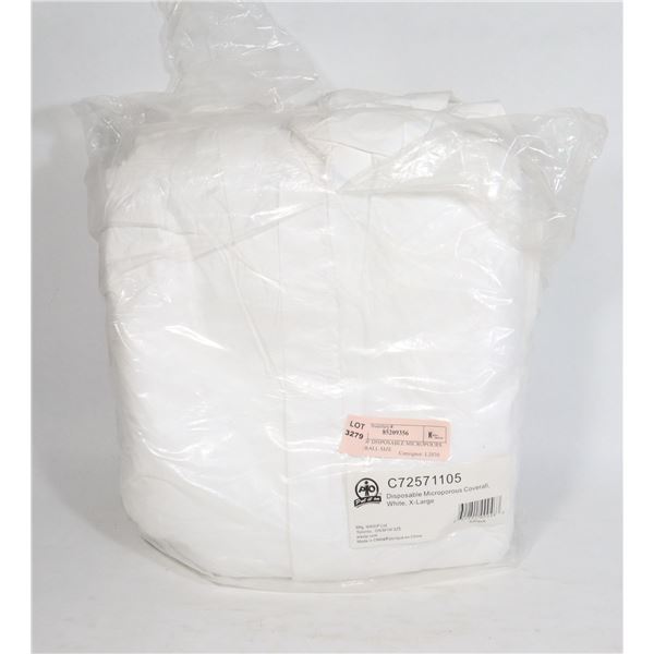 BAG OF DISPOSABLE MICROPOURS COVERALL SIZE